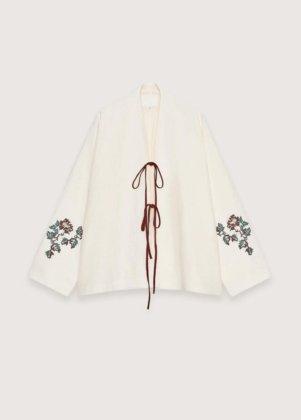Kurzer Strandkimono Apolline Beige für Urlaub und Strand