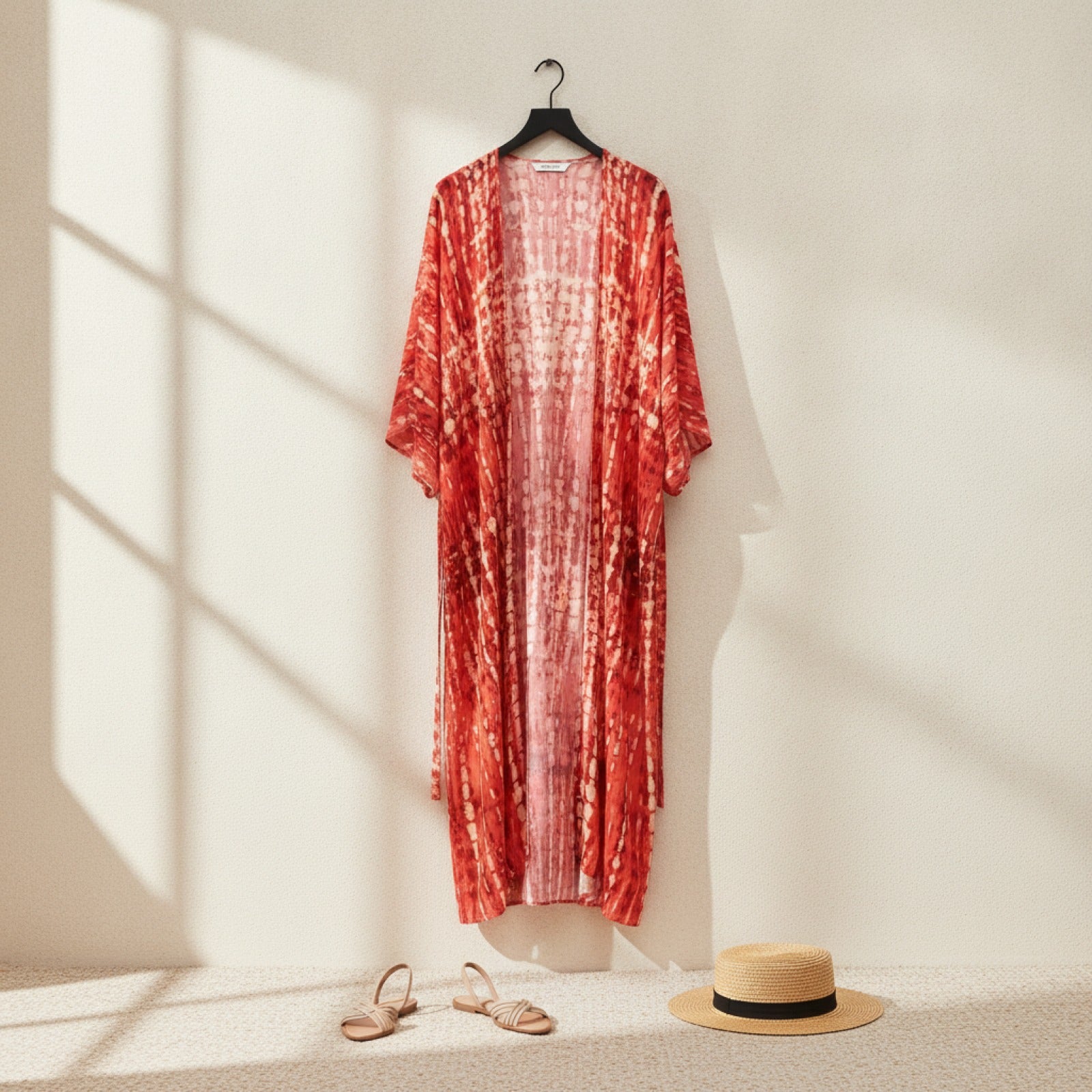 Batik Kimono Damen Boho Strand Outfit leicht