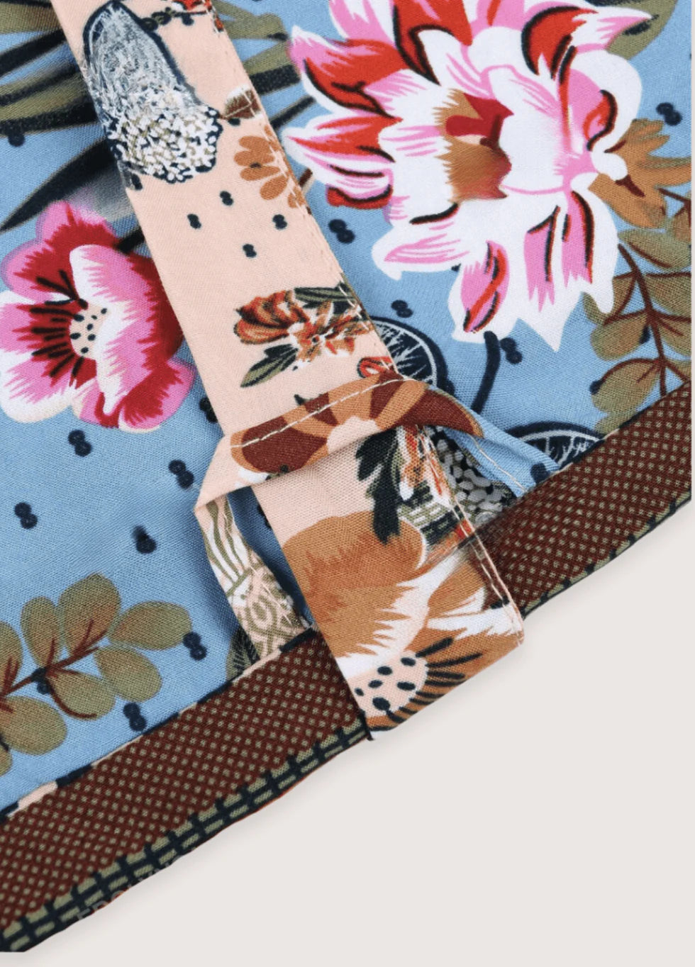 Vorderansicht langer Boho Kimono Patchwork