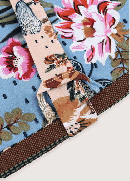 Vorderansicht langer Boho Kimono Patchwork