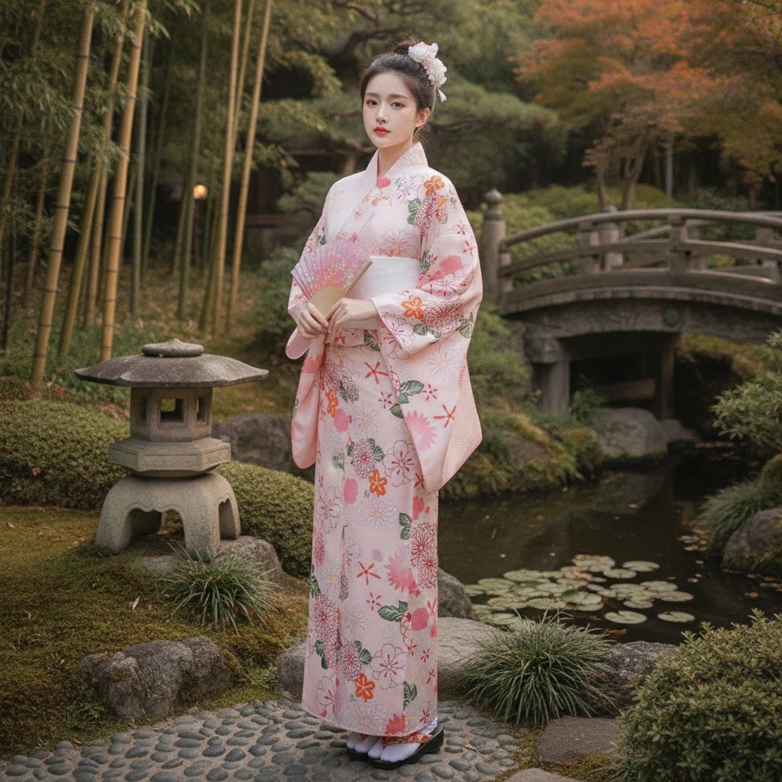 Traditioneller japanischer Kimon für Damen-Yukata-Kleid für Zeremonien & Cosplay