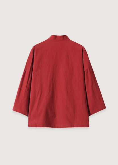Kimonojacke Kaze in Rot für Alltag und Freizeit