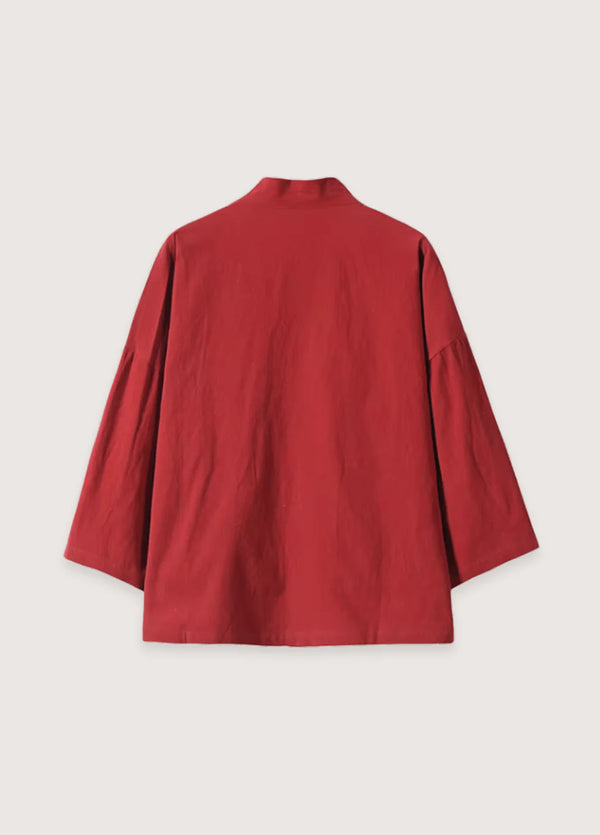 Kimonojacke Kaze in Rot für Alltag und Freizeit