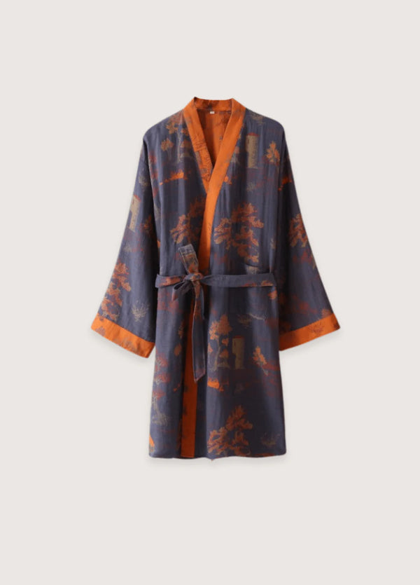Kimono Bademantel aus Baumwolle