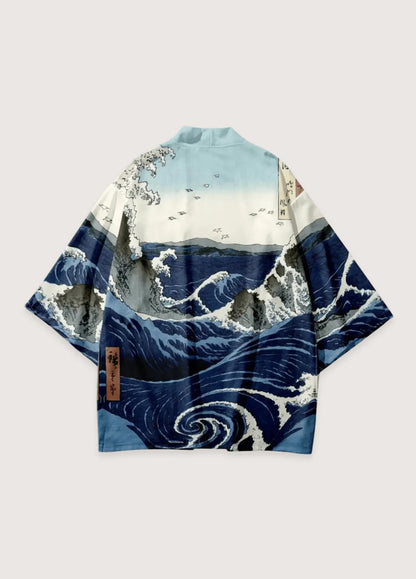 Eleganter japanischer Kimono Kanagawa im traditionellen Stil