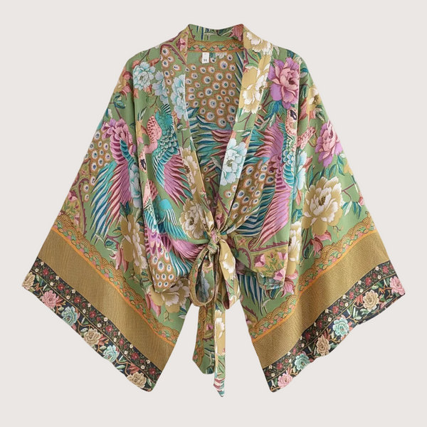 Kimono Kleid Boho Peacock für Damen