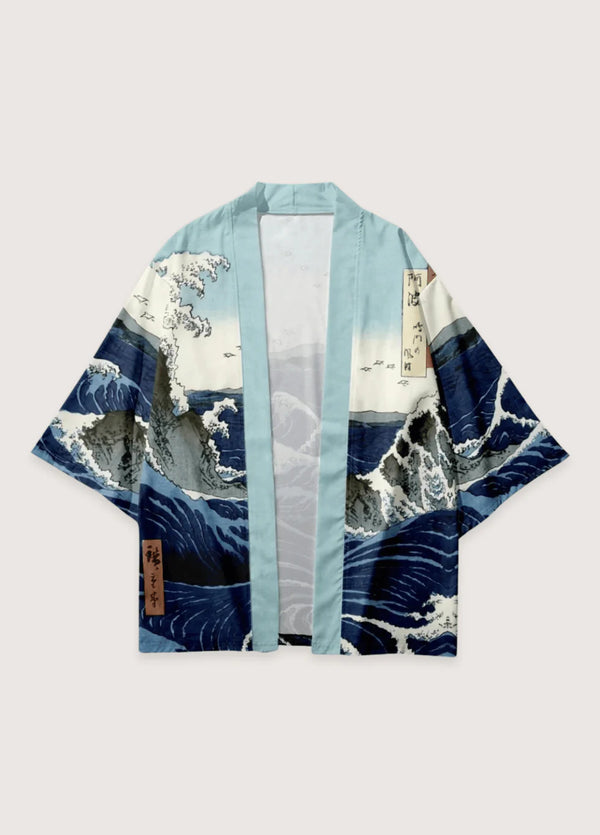 Kimono für Damen in eleganter Vorderansicht mit fließender Passform