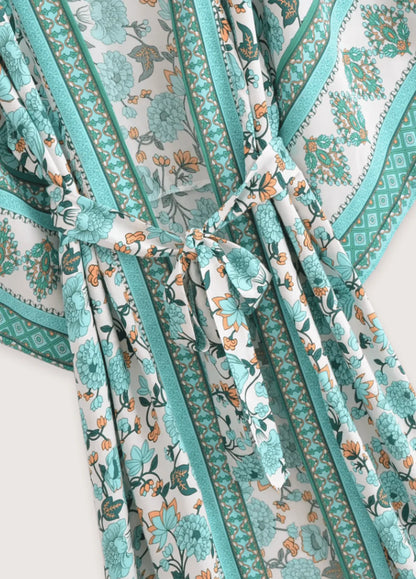 Langer Blumen-Kimono für Damen im Sommer Look
