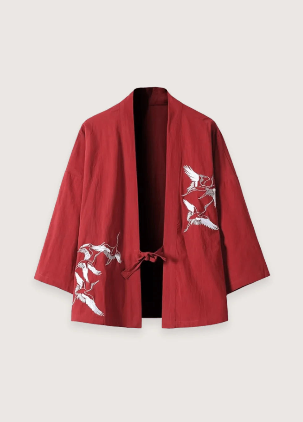 Rote Kimonojacke Kaze im modernen Japan-Stil