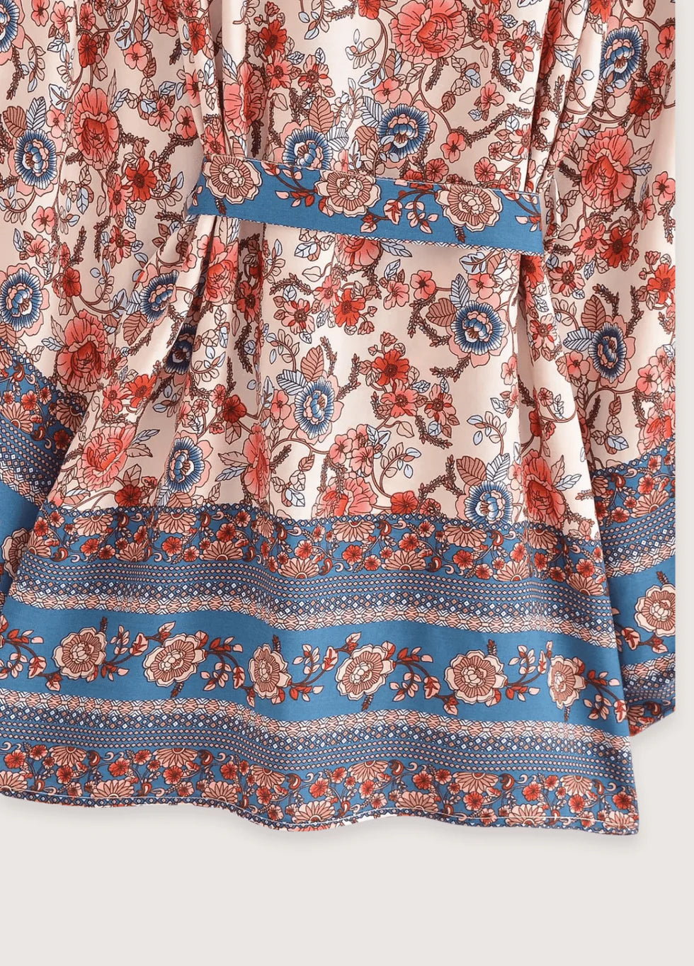 Leichter Strandkimono Damen in Aprikose und Rosa für den Sommer 