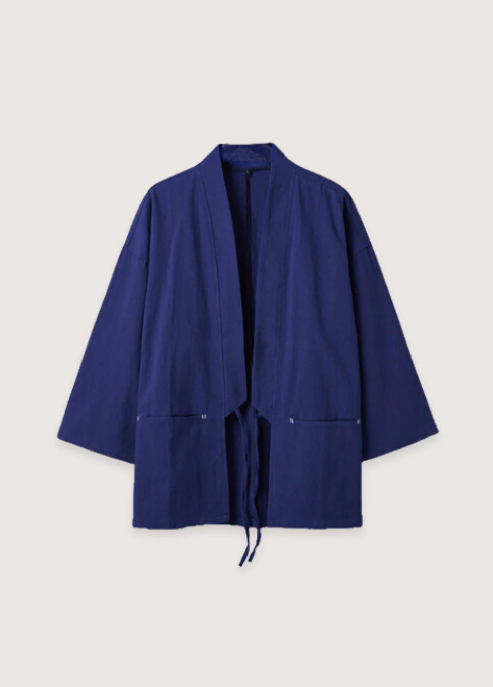 Minimalistische Kimono Jacke in Blau mit Cleanem Design
