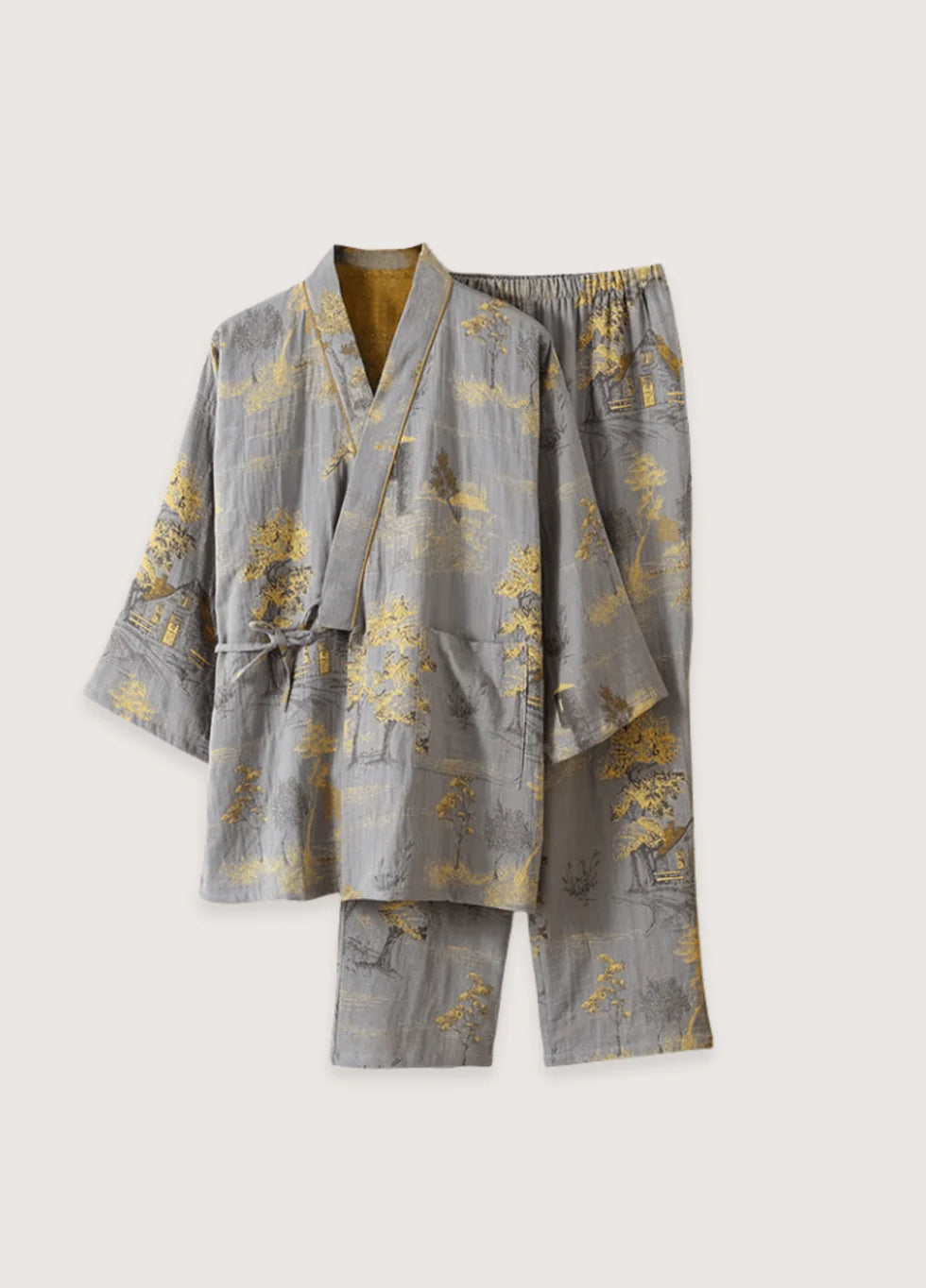 Momiji Pyjama Set in Grau