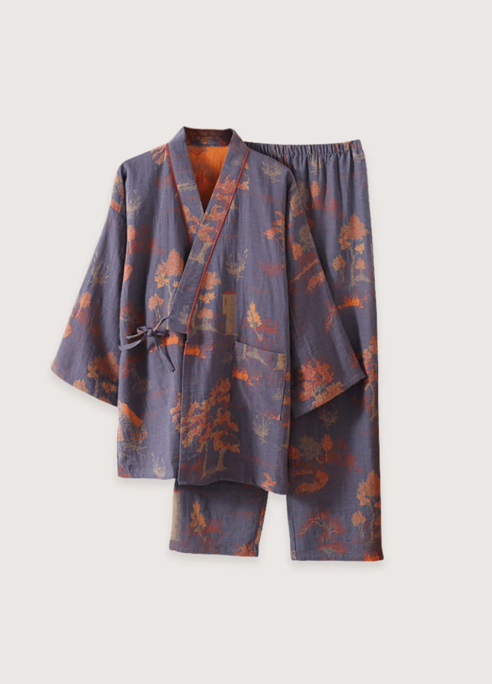Momiji Pyjama Set in Blau