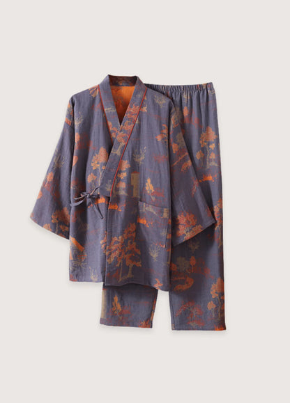 Momiji Pyjama Set in Blau