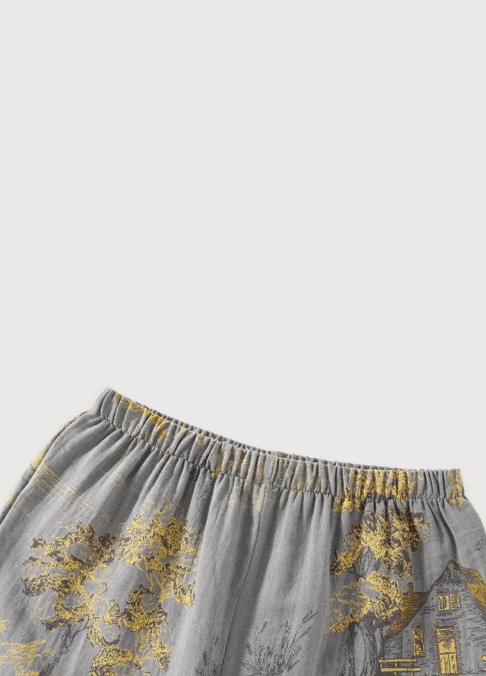 Pyjama Set für Damen in Grau mit Momiji-Muster 