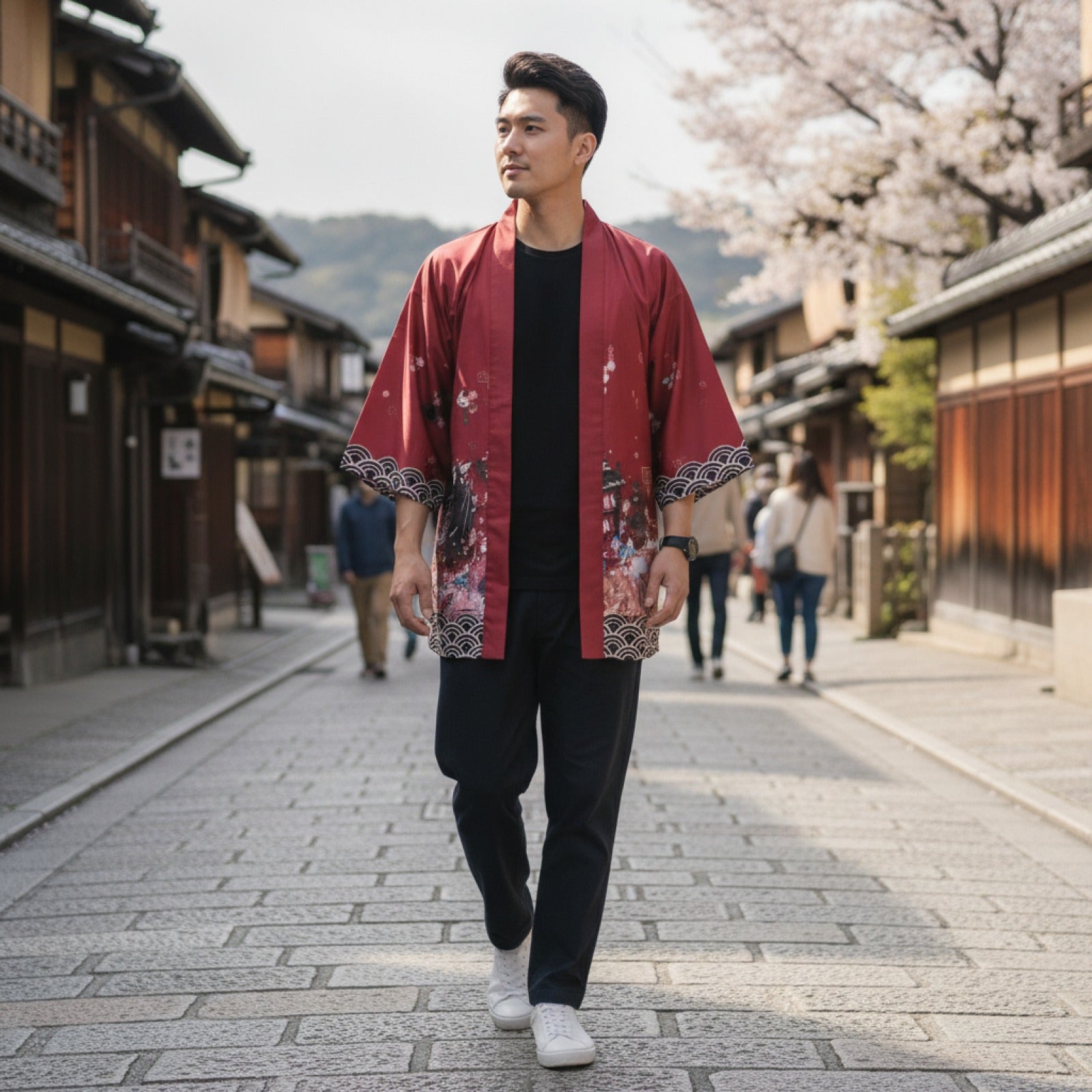 Japanischer Haori im Kimono-Stil – Unisex Streetwear für Herren und Damen