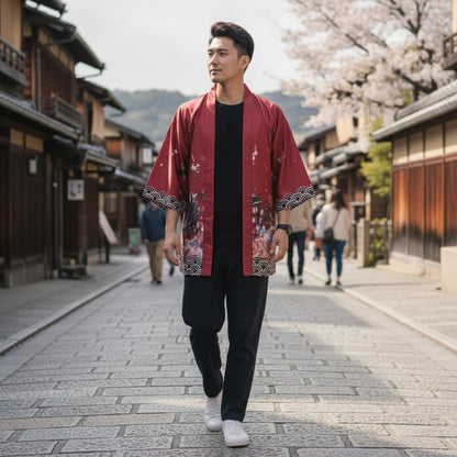 Japanischer Haori im Kimono-Stil – Unisex Streetwear für Herren und Damen