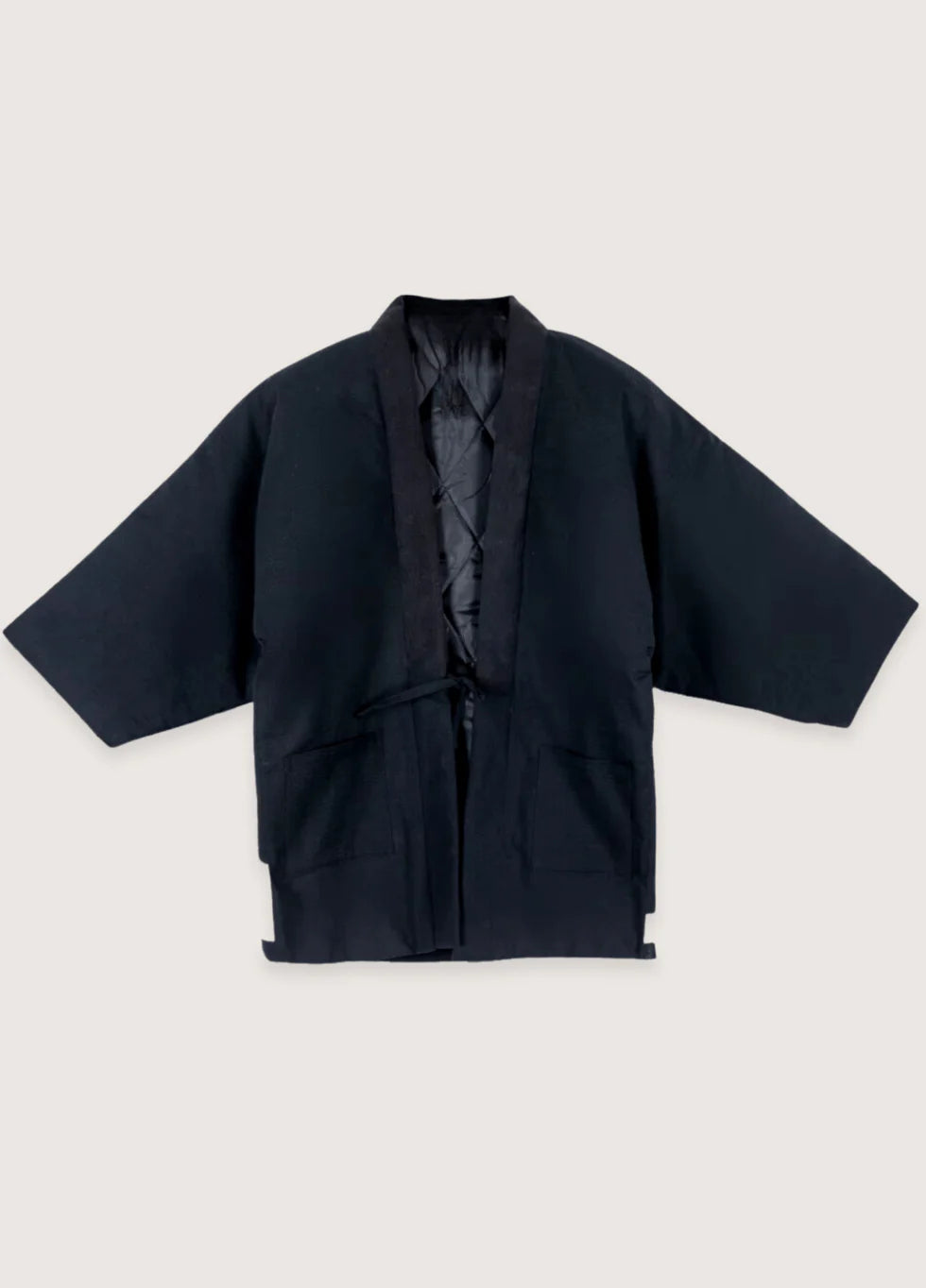 Schwarze Kimonojacke für Damen im lockeren Schnitt