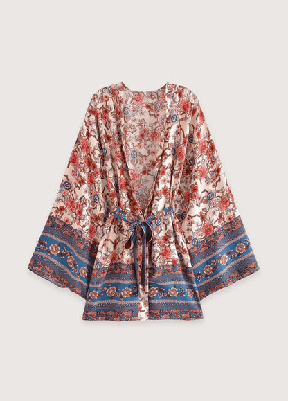 Vorderansicht Damen Strandkimono im Boho-Stil