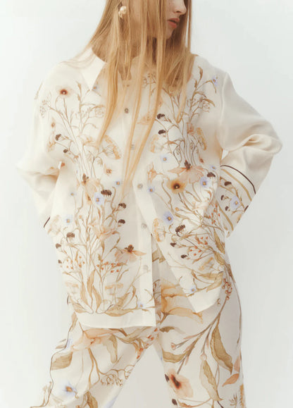Vorderansicht Kurzer Strandkimono Damen Magnolia