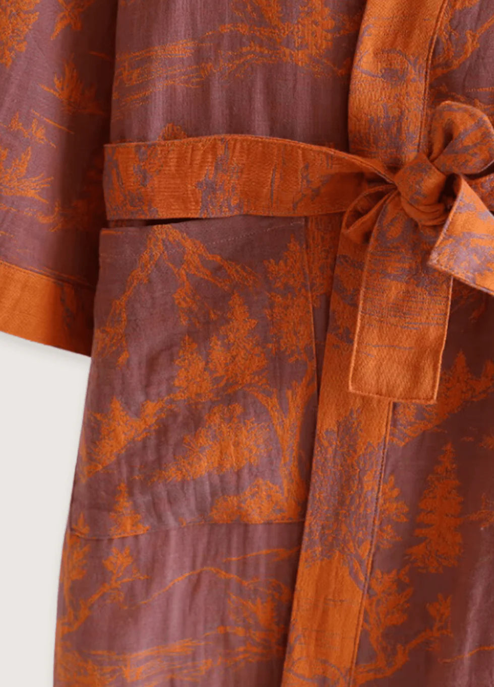 Detail Damen Kimono-Bademantel im Ukiyo-Stil