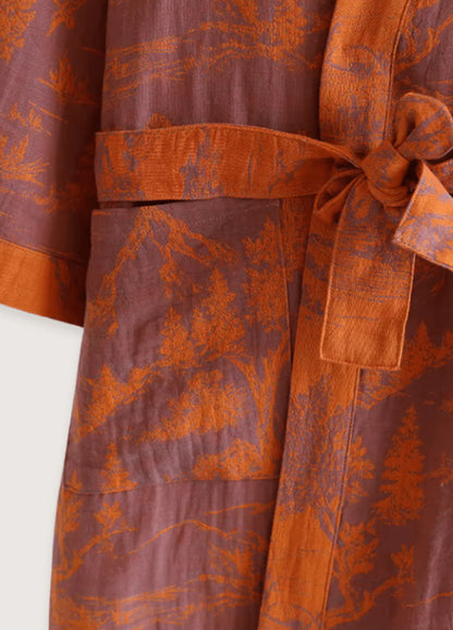 Detail Damen Kimono-Bademantel im Ukiyo-Stil