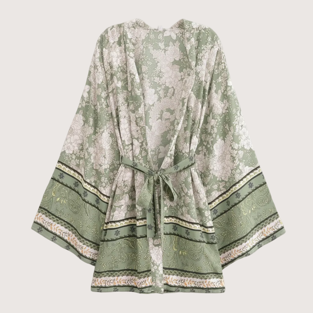Boho Kimono für Damen mit Blumenmuster