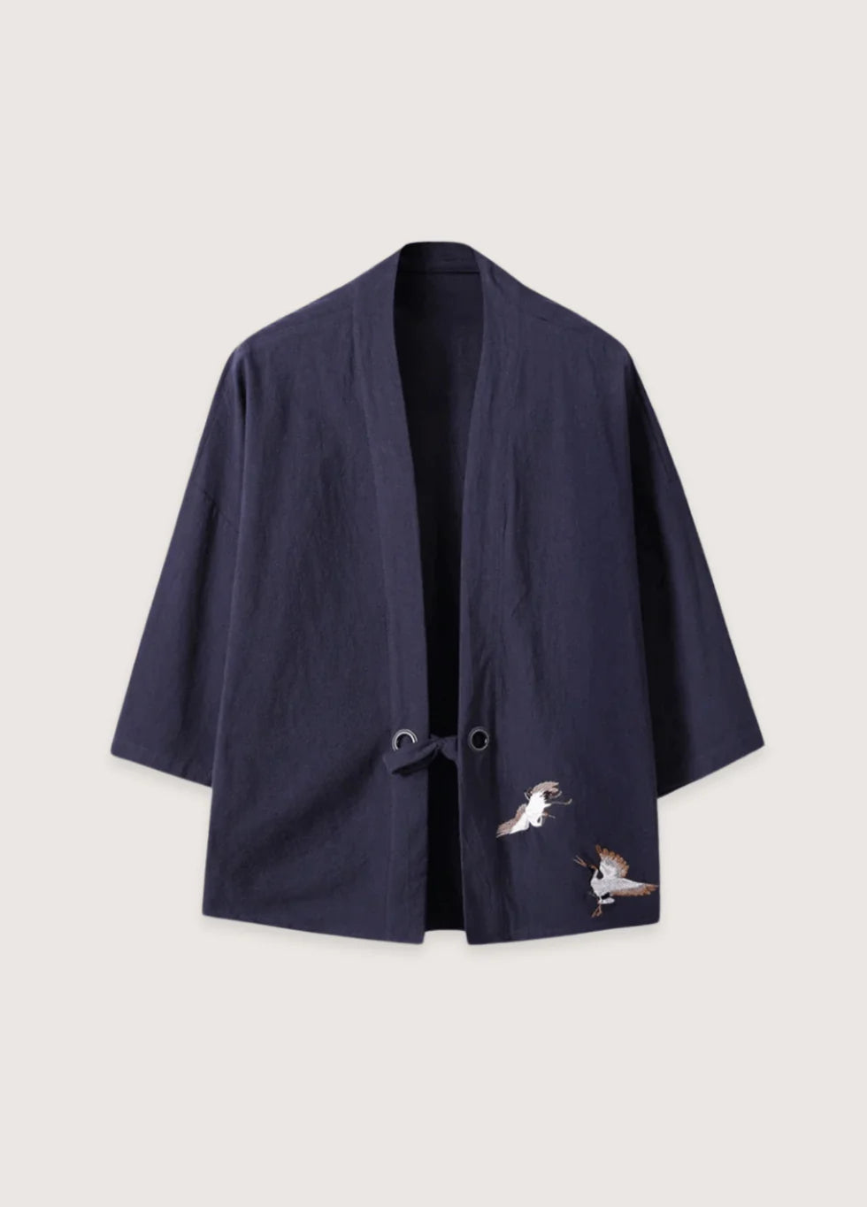 Dunkelblaue Kimonojacke für Damen im leichten Sommerstil