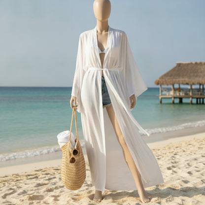 Eleganter Strand Kimono Damen Boho Strandmode leicht