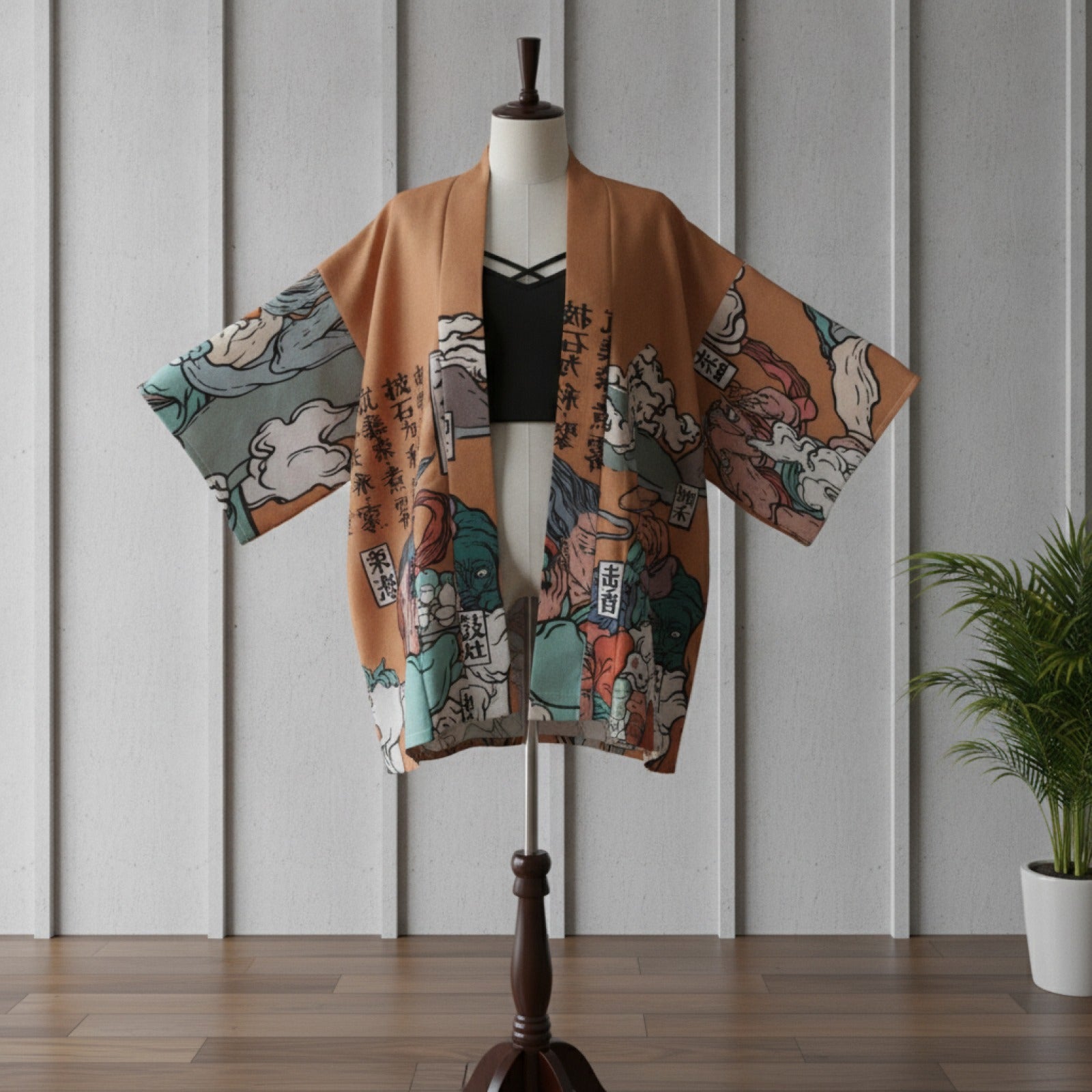 Japanischer Damen Kimono im traditionellen Cosplay Stil als elegantes Outfit für Freizeit und Events