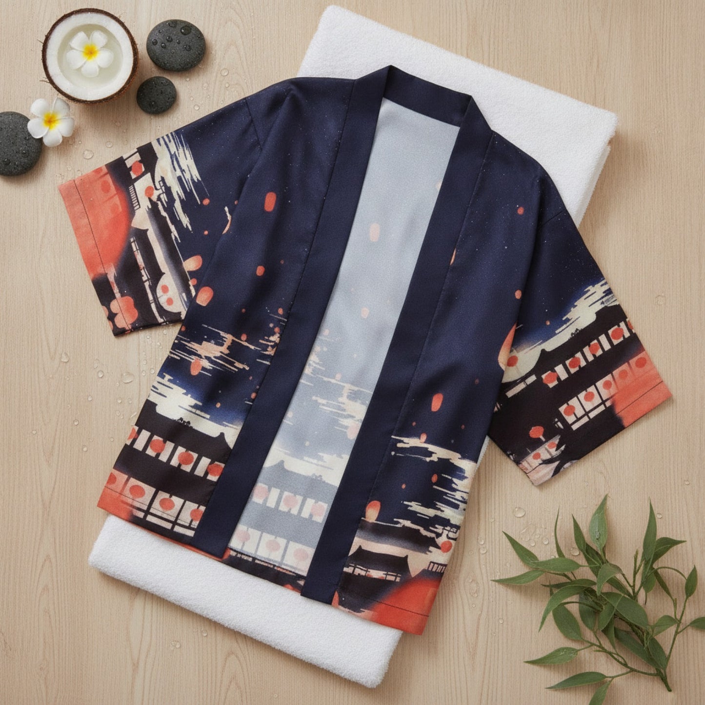 Japanisches Gewand in Blau mit klassischer Optik und zeitlosem Stil