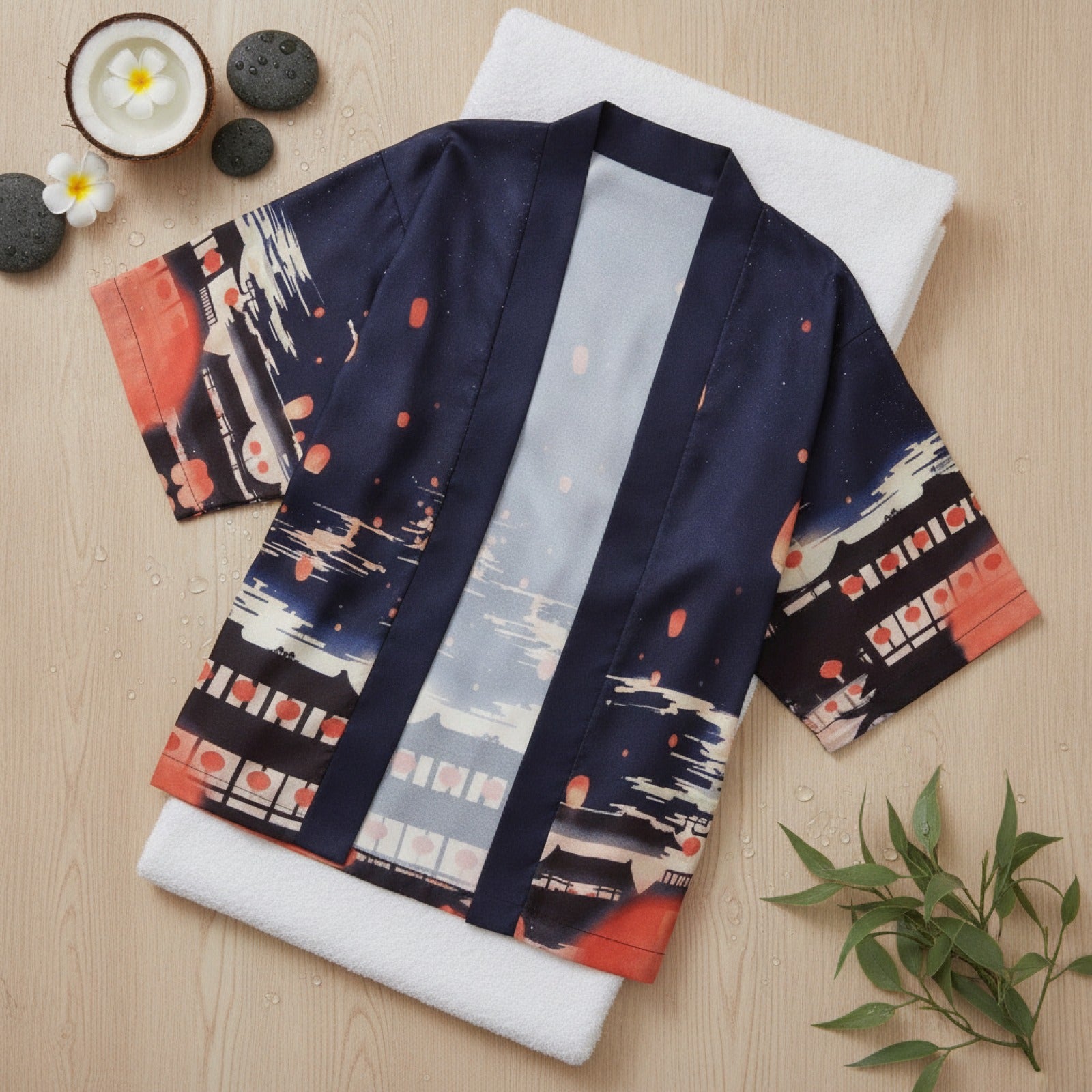 Japanisches Gewand in Blau mit klassischer Optik und zeitlosem Stil