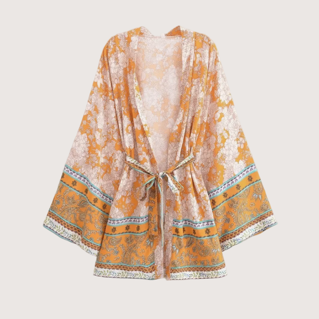 Damen Kimono im Boho-Stil mit Blumenmuster