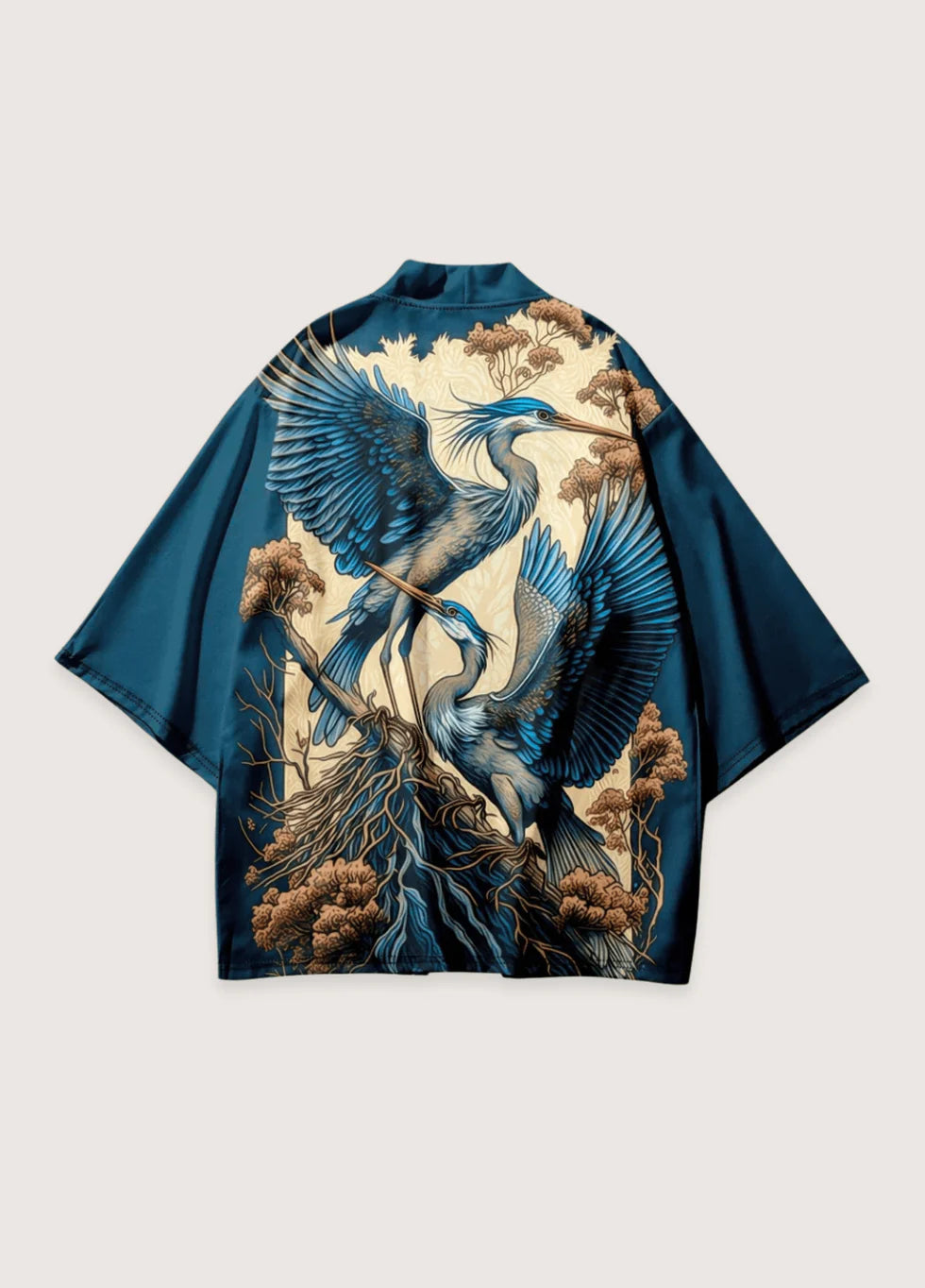 Luftiger Stoff mit feinem Print in Japanstil